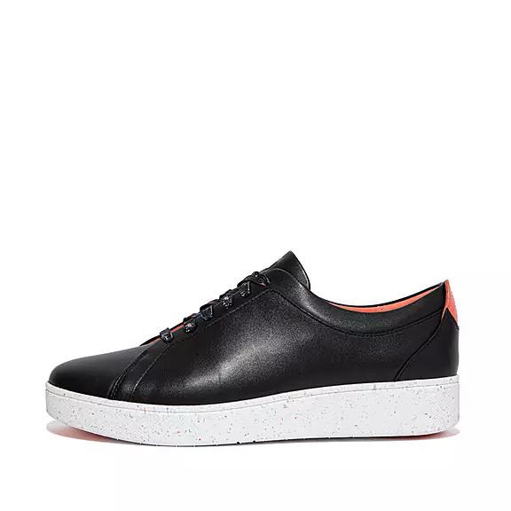 Baskets Femme Fitflop Rally Speckle-Sole Cuir Noir (EZC098724)